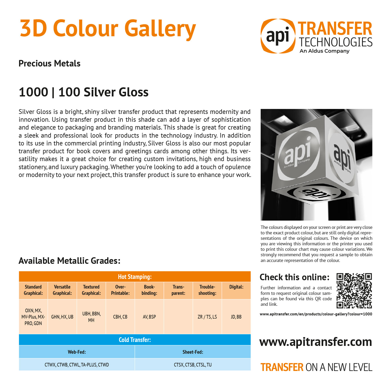 Colour card preview